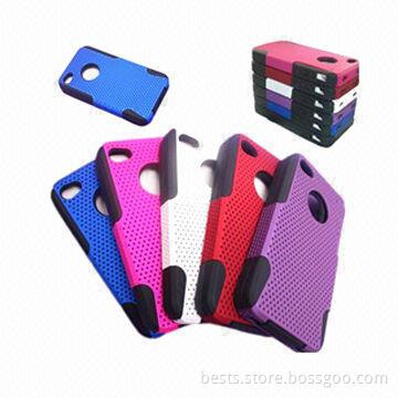 Reticulated Shell + Silicone Mobile Case for iPhone 4S